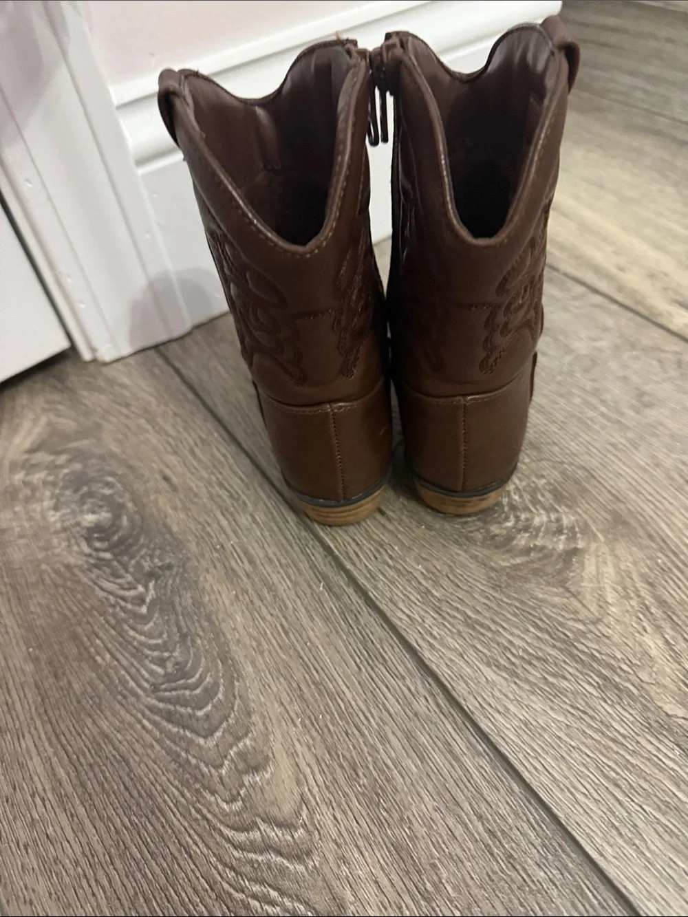 Cat & Jack Brown Kids Cowboy Boots